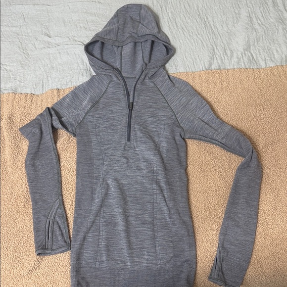 lululemon athletica Tops - lululemon Charcoal Half-Zip Hoodie